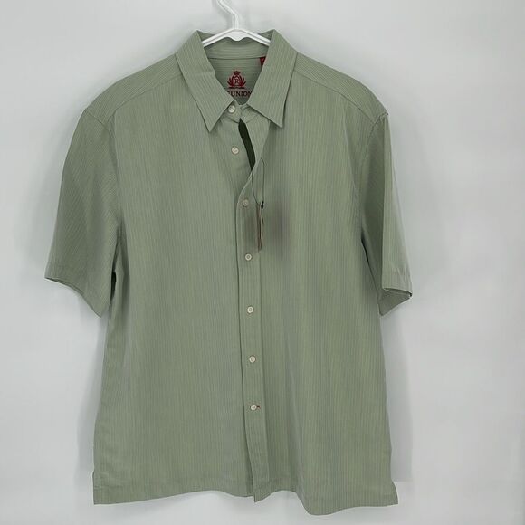 reunion Other - NWT REUNION Button down Shirt. Mint‎ Green w/white striping. Size Large